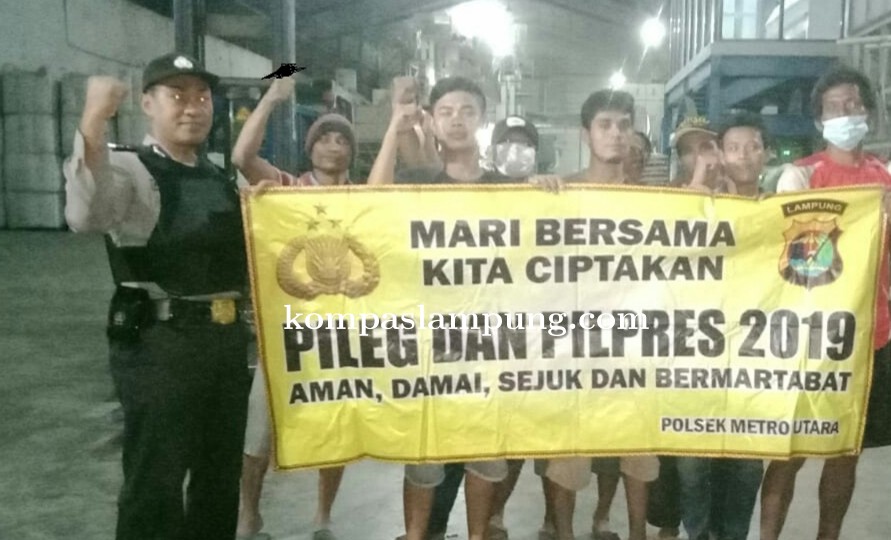 Polsek Metro Utara Ajak Warga Sejukan Pemilu 2019