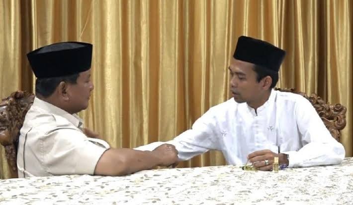 Ustaz Abdul Somad Berikan Dukungan Penuh,  Prabowo Terharu dan Menangis