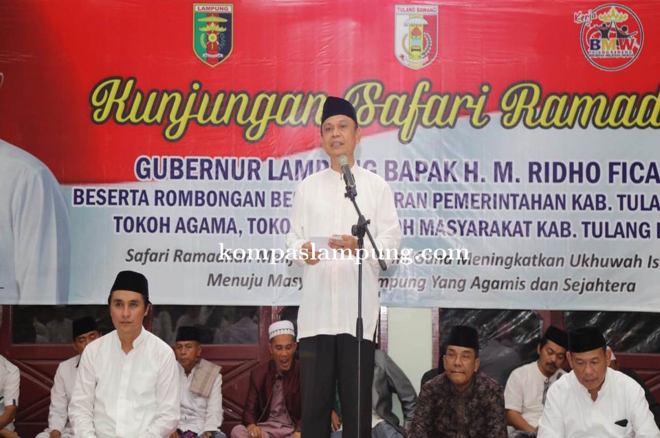 Gubernur Minta Terus Jalin Kebersamaan Ulama Awali Safari Ramadhan di Tulang Bawang