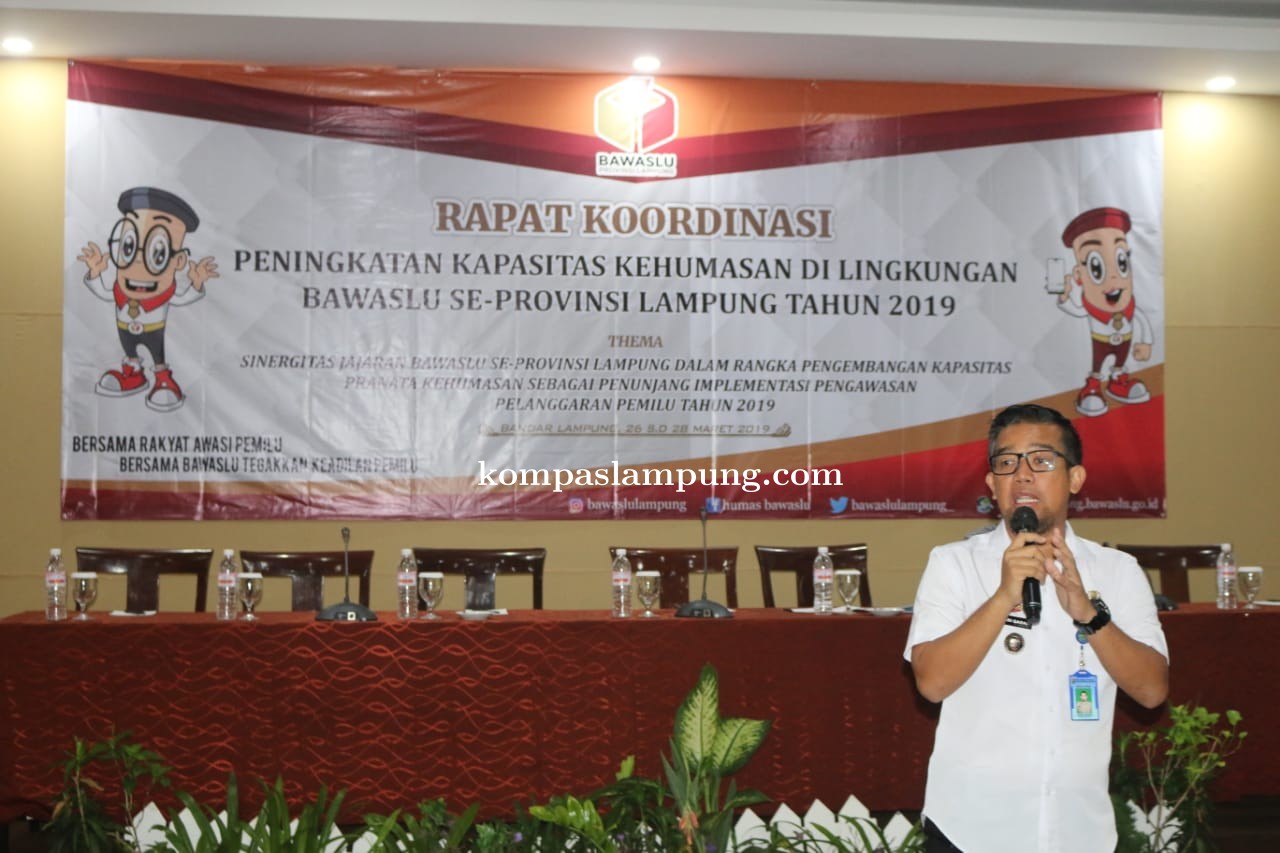 Pemprov Lampung Berikan Materi Kehumasan Bawaslu