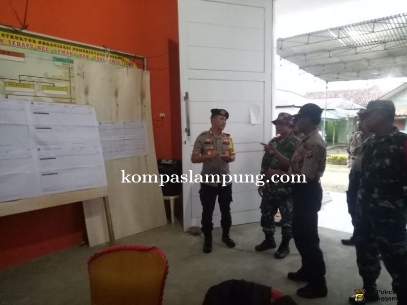 Kapolres Tanggamus Tinjau Pengamanan Diseluruh PPK Melaksanakan Pleno