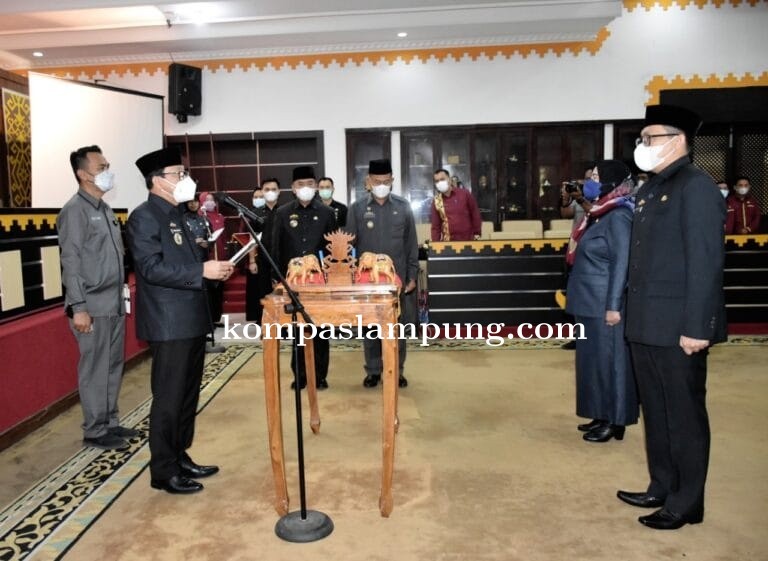 Walikota Metro Lantik Dua Pajabat Pimpinan Tinggi Pratama
