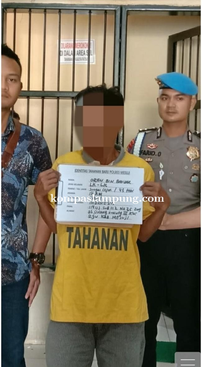 Diduga Bandar Narkoba  Dibekuk Jajaran Satnarkoba Polres Mesuji.