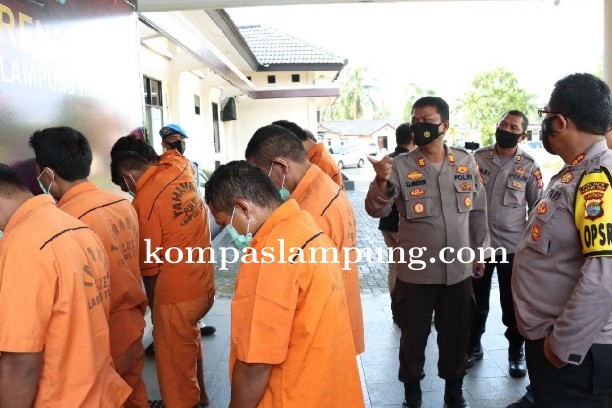 Tim Tekab 308 Polres Lampung Timur Berhasil Ringkus 9 Orang Komplotan Perampok
