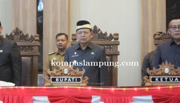 Bupati Lamtim Hadiri Rapat Paripurna DPRD LPPA TH Anggaran 2021