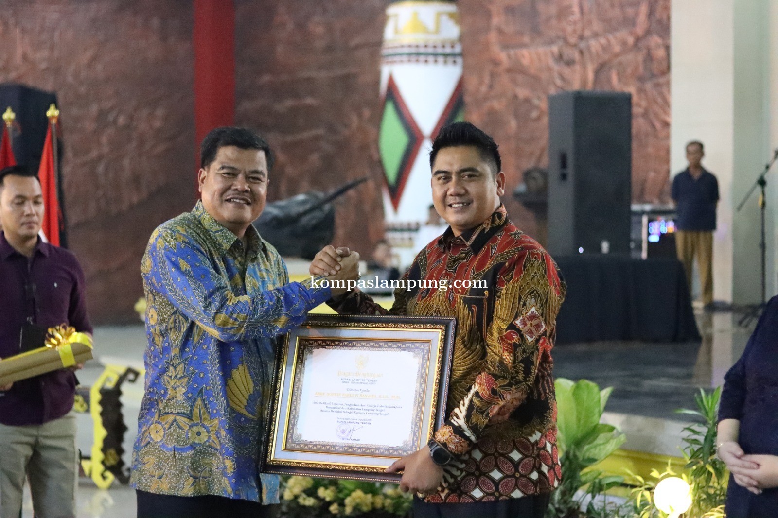 Pemkab Lampung Tengah Gelar Acara Pisah Sambut Kapolres Lampung Tengah di Nuwo Balak