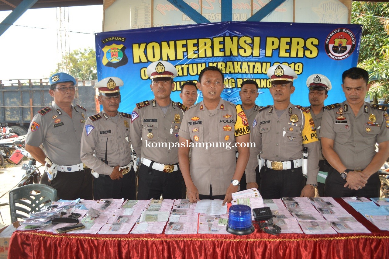 Polres Tulang Bawang Tindak 2.797 Pelanggar Selama Operasi Patuh Krakatau 2019