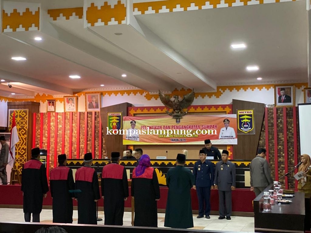 Pelantikan Majelis Pertimbangan Tuntutan Ganti Rugi Keuangan dan Barang Di Kota Metro  