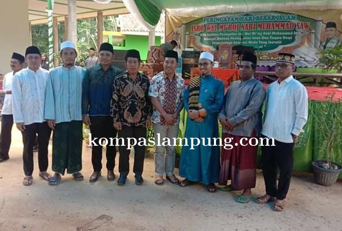 Peringati Isro Miroj Nabi Muhammad SAW Desa Gedung Ram Mesuji Gelar Pengajian Di Masjid Nurul Huda 