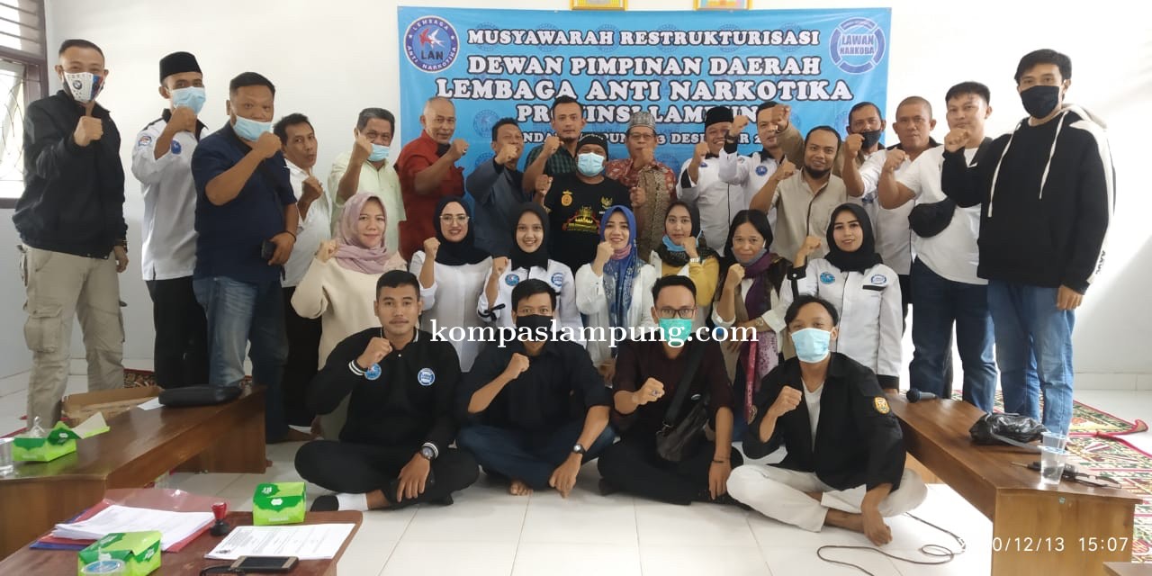 Andris, ST., MH. Nahkodai DPD Lembaga Anti Narkotika Propinsi Lampung Periode 2020-2025