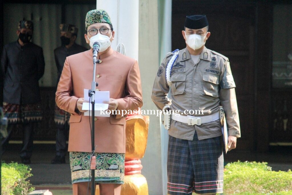 Wahdi Pimpin Apel Peringatan HUT ke-84 Kota Metro