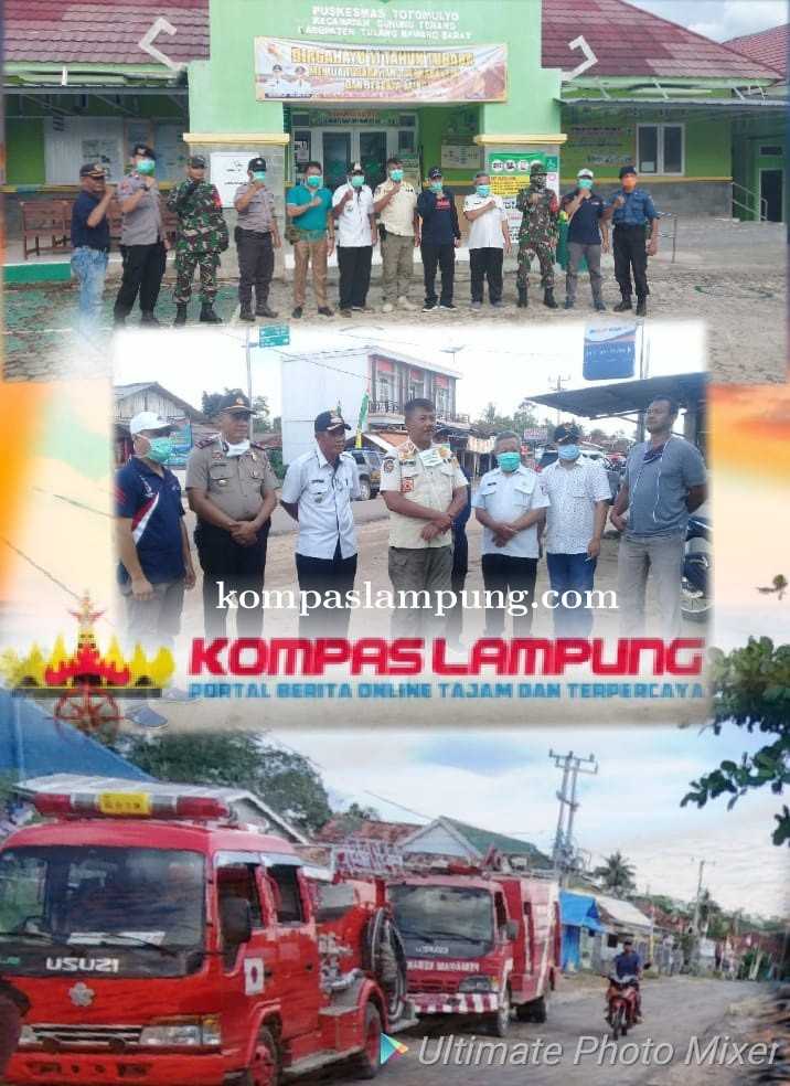 Tim Gabungan Satgas Tubaba Lakukan Penyemprotan Guna Pencegahan Covid-19