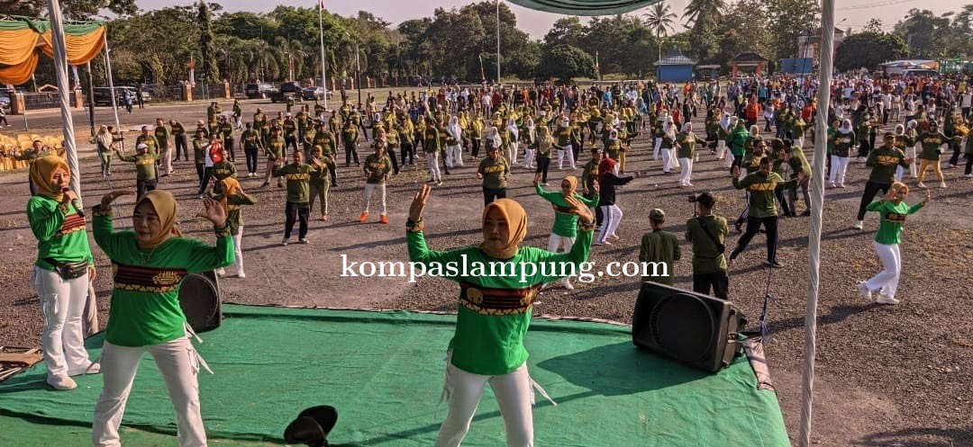 Senam Lampung Timur Berjaya Dalam Rangka Meriahkan (HUT) RI KE 77