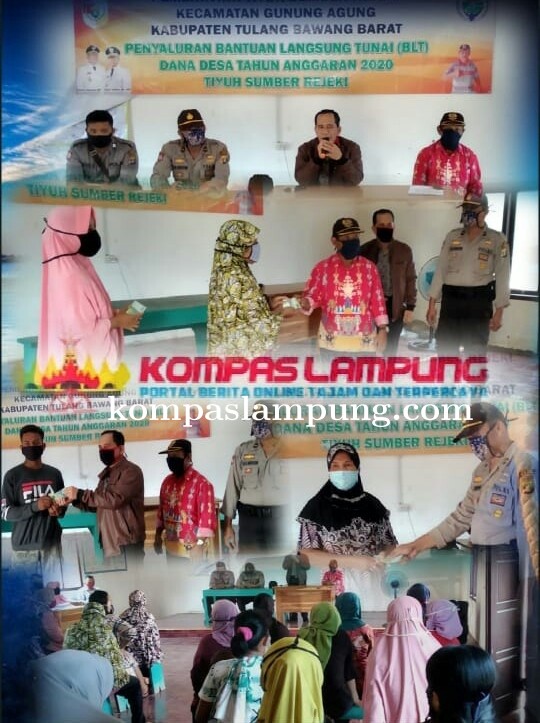 BLT Dari Dana Desa Yang Disalurkan Oleh Tiyuh Sumber Rejeki Hari Ini Berjalan Lancar Dan Transparan