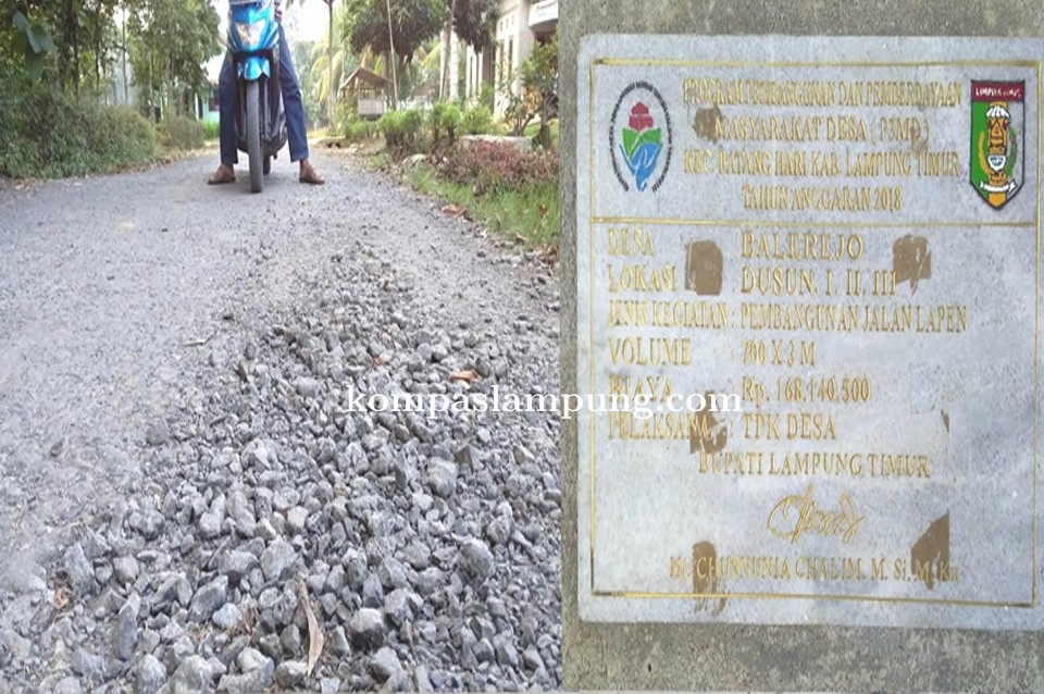 Diduga Proyek DD Asal Jadi, Pembangunan Jalan Lapen Disoal