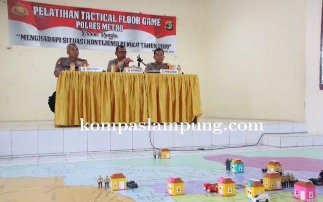 Hadapi Pemilu 2019 : Polres Metro Gelar Pelatihan Tactical Game