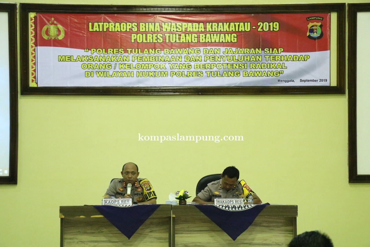 Polres Tulang Bawang Gelar Operasi Bina Waspada Krakatau 2019, Catat Tanggal dan Sasarannya