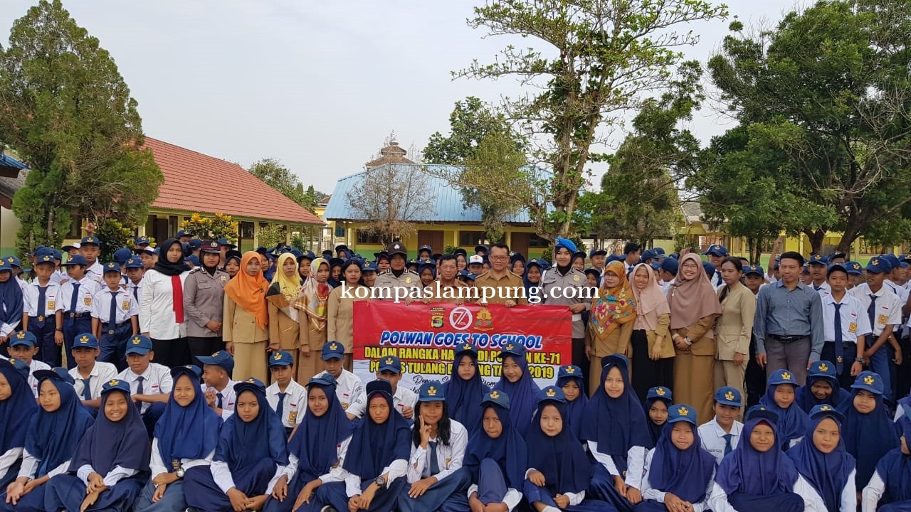 Jelang Hari Jadinya Ke-71 Tahun 2019, Polwan Polres Tulang Bawang Adakan Kegiatan di Sekolah