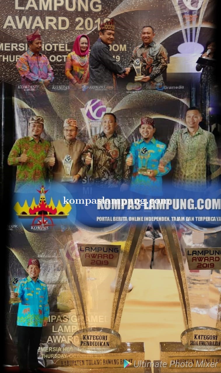 Tubaba Cerdas dan Mantra Tubaba Raih Penghargaan Di Kompas Gramedia Lampung Award 2019