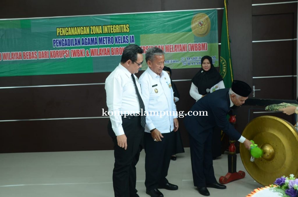 Pengadilan Agama Metro Kelas I A Mengelar, Pencanangan Zona Integritas