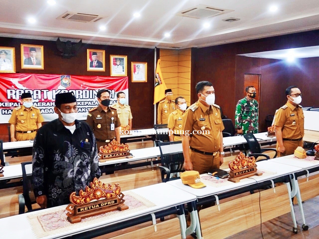 Bupati Lamteng Ikuti Acara Rapat Koordinasi Kepala Daerah Hasil Pilkada Serentak tahun 2020