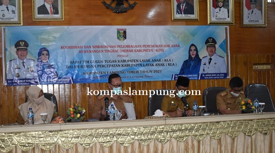 Pemkab Lamtim Gelar Rapat Koordinasi Dan Sinkronisasi Pelembagaan Pemenuhan Hak Anak