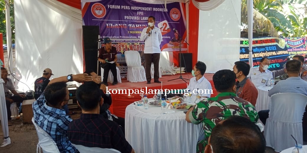 Gubernur Lampung Turut Memberikan Sambutan Pada HUT FPII Lampung Yang Ke-2