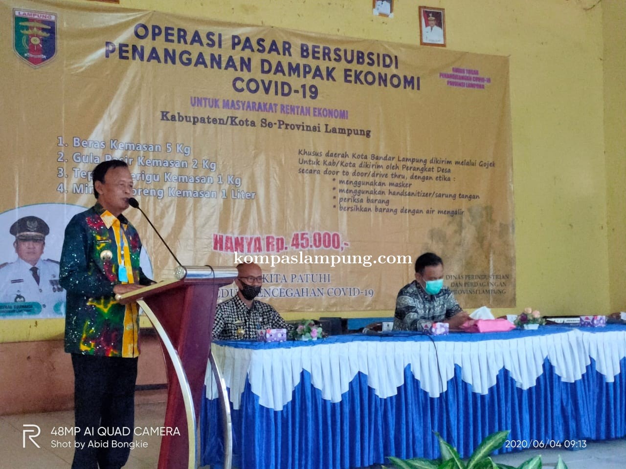 Operasi Pasar Bersubsidi Provinsi Lampung Resmi Didistribusikan Di Kota Metro