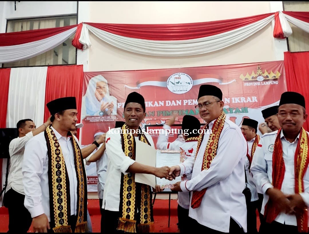 Pelantikan Pengurus PETANESIA DPW Provinsi Lampung