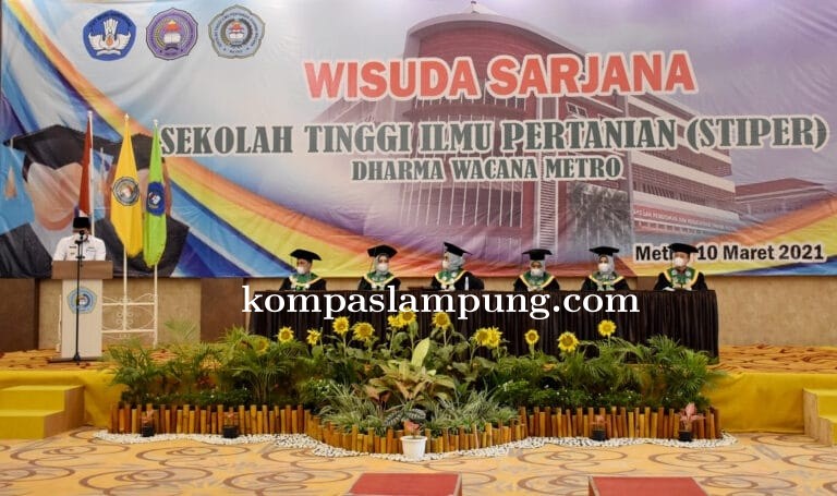 Walikota Dan Wakil Walikota, Menghadiri Wisuda 133 Sarjana STIPER Dharma Wacana Kota Metro