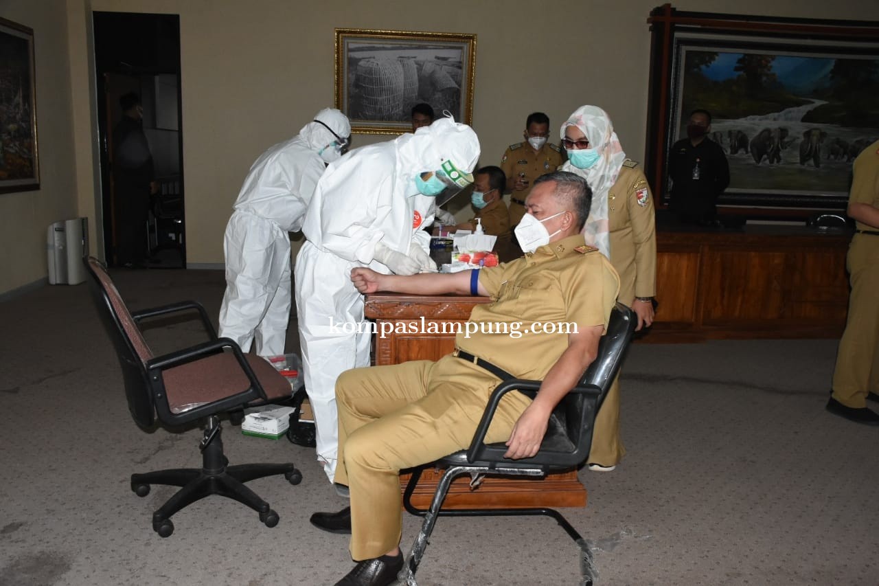 Pemkab Tubaba Lakukan Rapid Test Covid-19 Bagi Seluruh Eselon II, Kepala Bagian, Dan Staf Ahli 