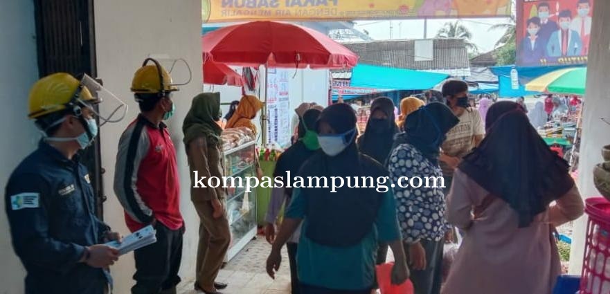 Tim Gugus Tugas Covid-19 Kec Rawa Jitu Utara Mesuji Terus Pantau Di Area Pasar