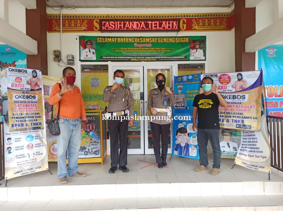 Dengan OKEBOS Kini Masyarakat Lampung Tengah Bisa Ambil BPKB Di Samsat Cukup Dari Rumah