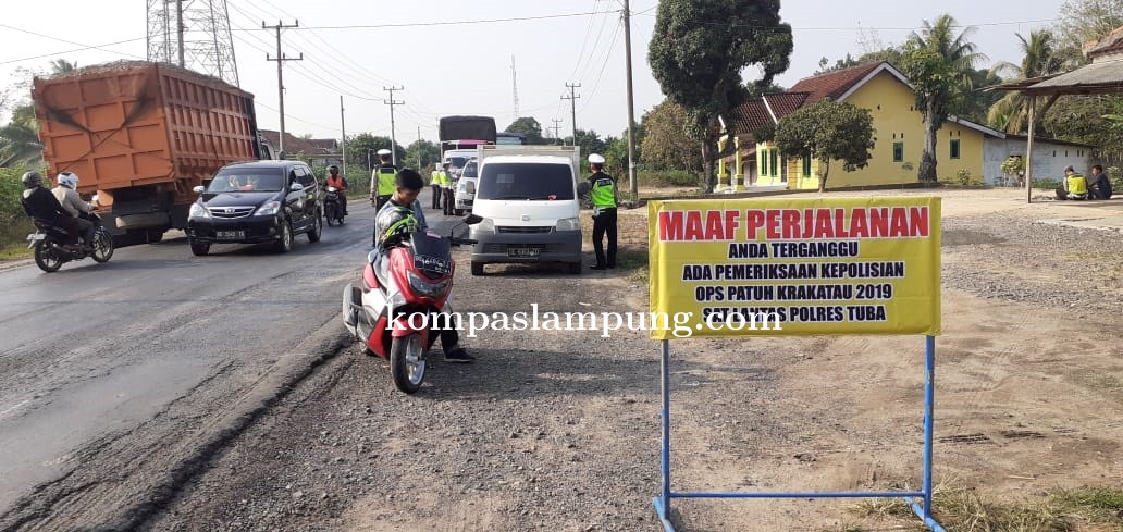 Dua Hari Operasi Patuh Krakatau 2019, Satlantas Polres Tulang Bawang Tilang 356 Pelanggar