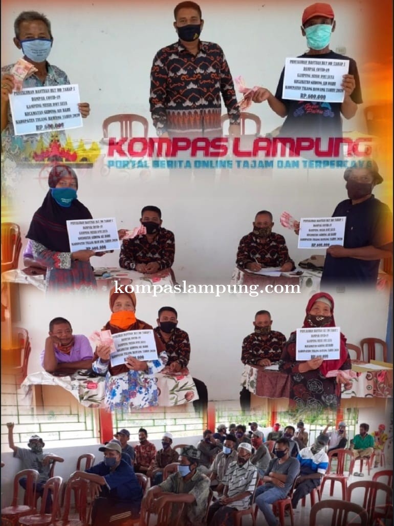 Desa Mesir Dwi Jaya Tuba Salurkan BLT Pada Masyarakat Tidak Mampu Dan terdampak Covid-19