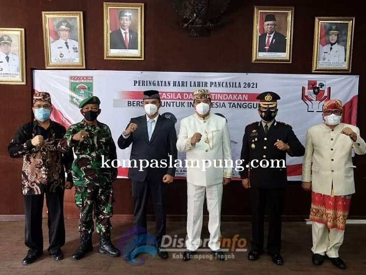 Bupati Lamteng Musa Ahmad Ikuti Upacara Hari Lahirnya Pancasila Secara Virtual