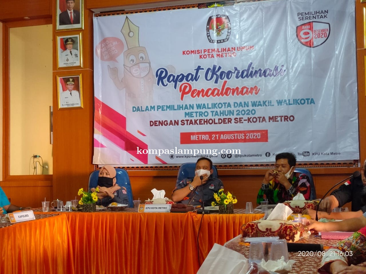 Rapat Koordinasi Pilwalkot Metro, KPU Menjamin Hak Pilih Masyarakat